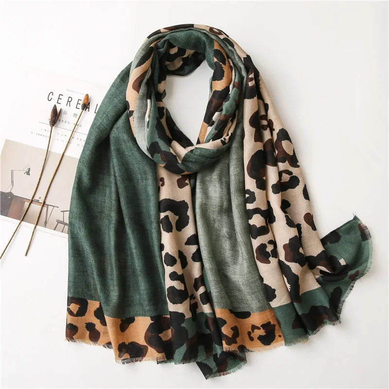 Abstract Leopard Print Scarf Collection