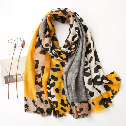 Abstract Leopard Print Scarf Collection