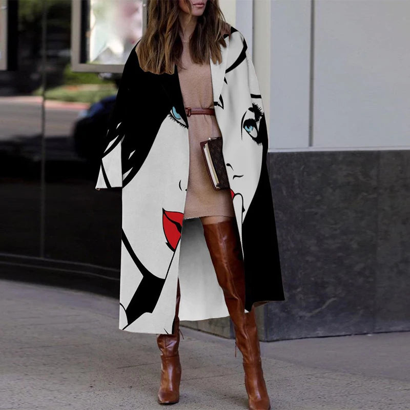 Abstract Pop Art Long Coat Collection