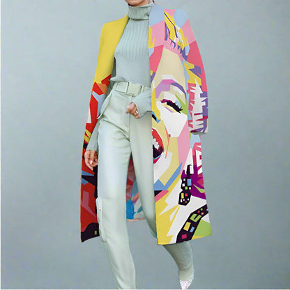 Abstract Pop Art Long Coat Collection