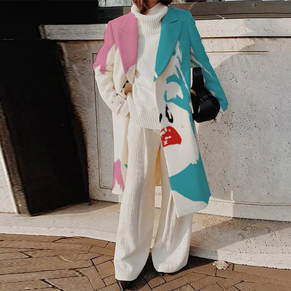 Abstract Pop Art Long Coat Collection