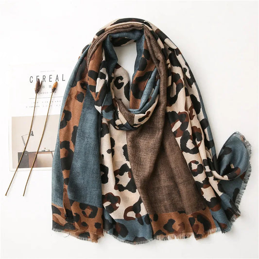 Abstract Leopard Print Scarf Collection