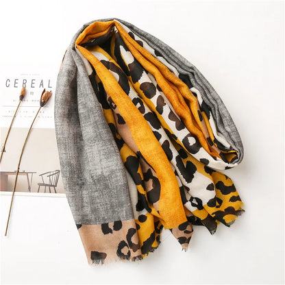 Abstract Leopard Print Scarf Collection