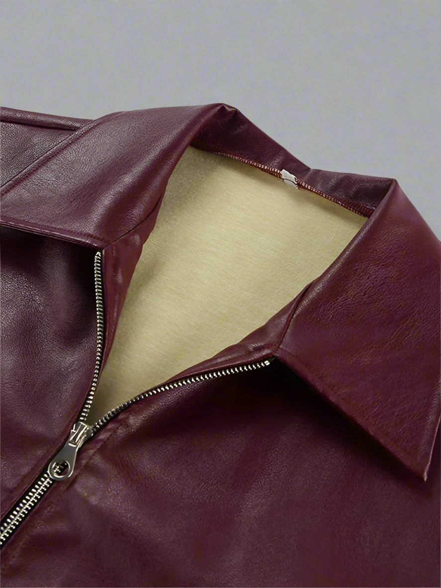 Classic Leather Bomber Jacket