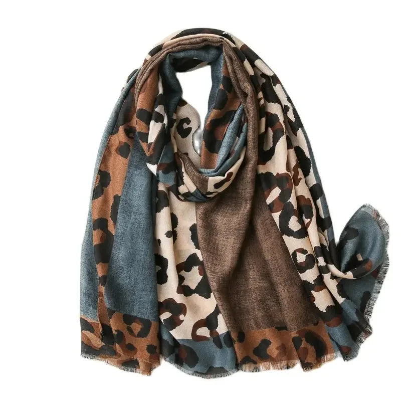 Abstract Leopard Print Scarf Collection