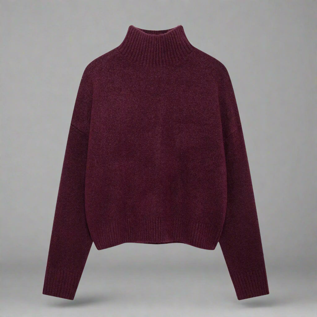 Cozy High-Neck Knit Sweater