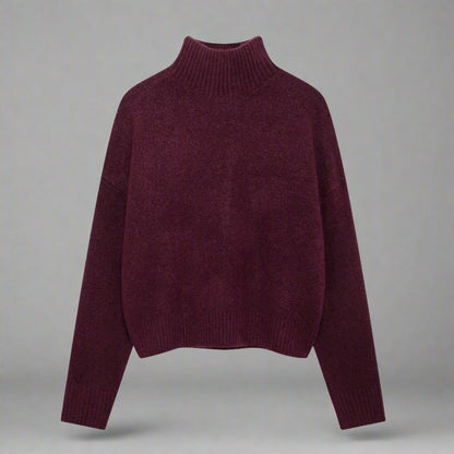 Cozy High-Neck Knit Sweater