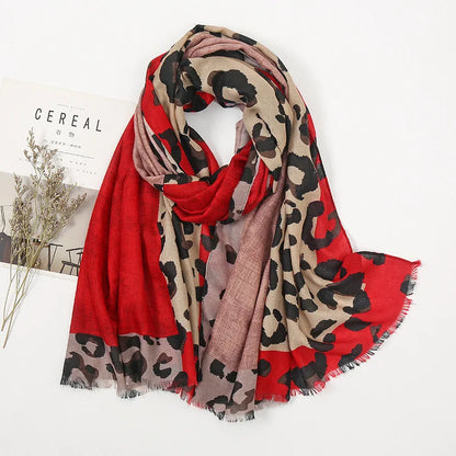 Abstract Leopard Print Scarf Collection