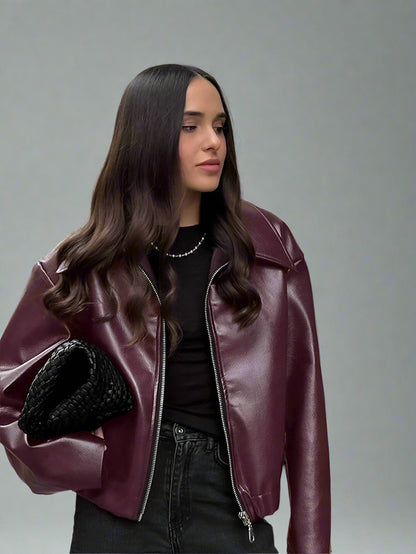 Classic Leather Bomber Jacket