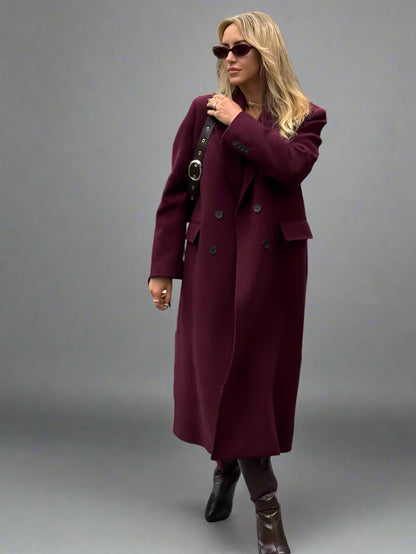 Elegant Longline Wool Coat