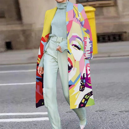 Abstract Pop Art Long Coat Collection