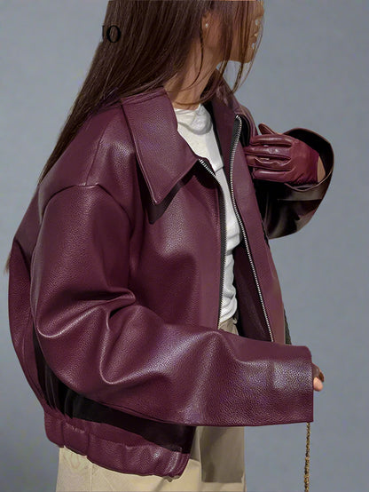 Classic Leather Bomber Jacket