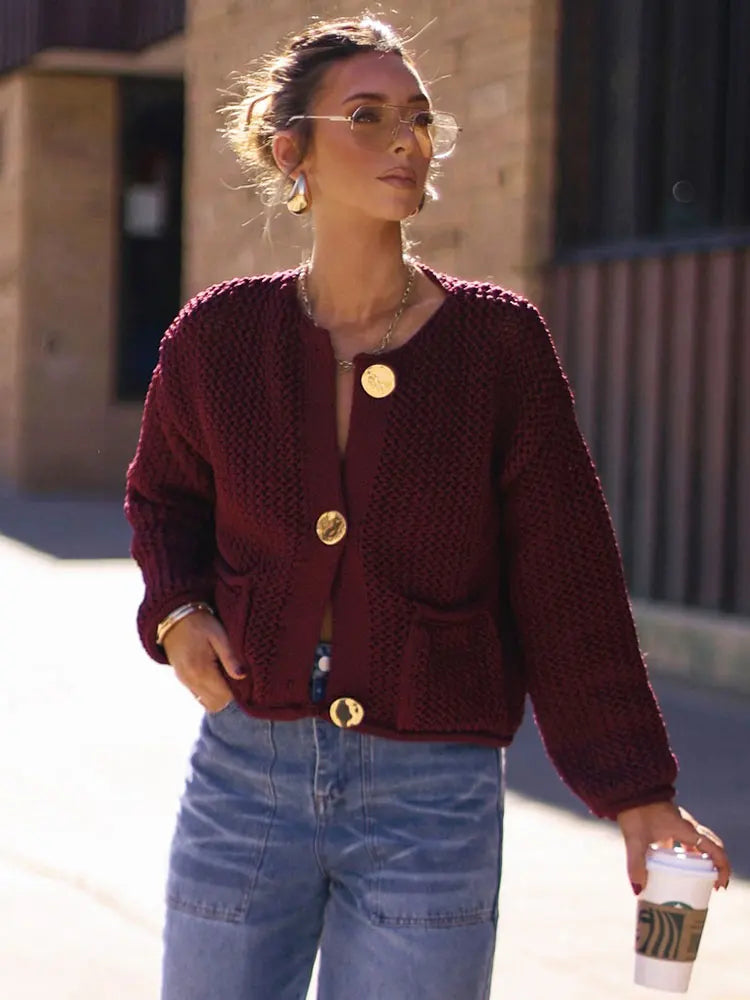 Textured Knit Cardigan