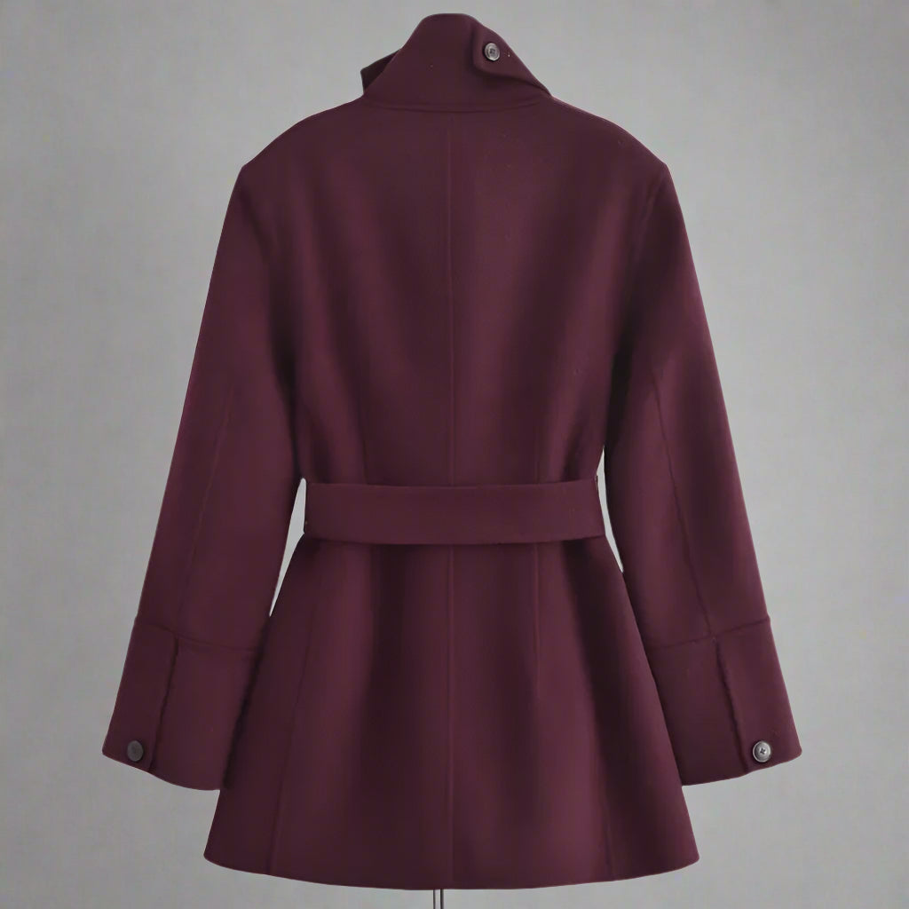 Elegant Belted Wool Coat