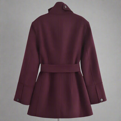 Elegant Belted Wool Coat