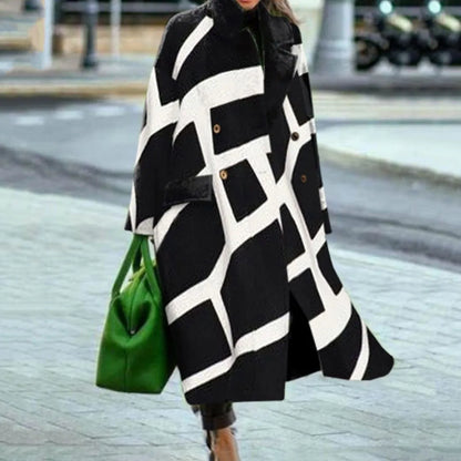 Abstract Elegance: Statement Long Coat Collection