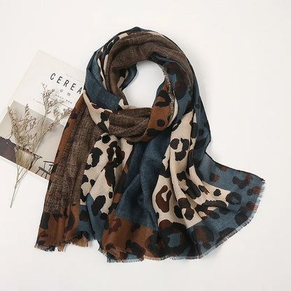 Abstract Leopard Print Scarf Collection